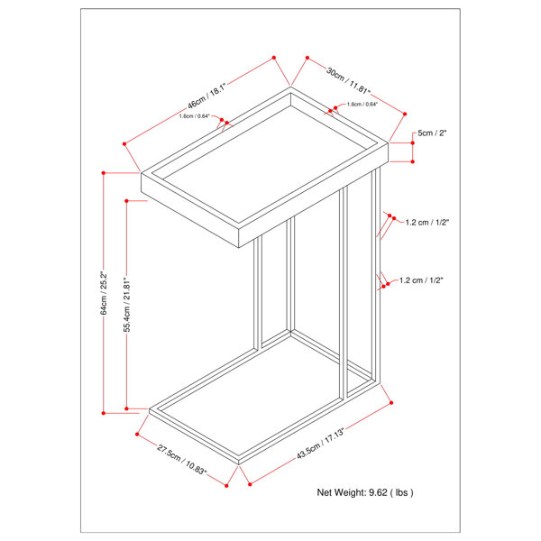 17 Stories Solid Wood Tray Top C Table End Table Set Wayfair